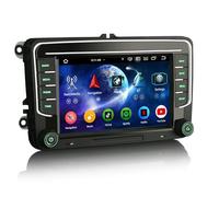Erisin 8-Core 4GB+64GB Android 14 Radio Coche Bluetooth GPS Navegador para Volkswagen Golf 5/6 Passat Polo Tiguan Touran Caddy T5 Seat Skoda 7" Pantalla Wireless CarPlay Android Auto IPS Dab+ WiFi USB