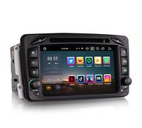 Erisin 8-Core 7" Android 14 4GB+64GB GPS Navegación DVD Estéreo de Automóvil Reproductor para Mercedes C CLK G Classe W203 W209 W463 Viano Vito Soporta Bluetooth 5.0 Dab+CarPlay Android Auto WiFi DSP