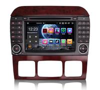 Erisin 8-Core Android 14 4GB+64GB GPS Navegación DVD Estéreo de Automóvil Reproductor 7" Pantalla Táctil para Mercedes Clase S/CL W220 W215 Soporta Bluetooth 5.0 Dab+ CarPlay Android Auto WiFi DSP