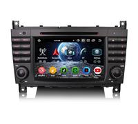 Erisin 8-Core Android 14 4GB+64GB GPS Navegación DVD Radio Coche Bluetooth GPS Navegador para Mercedes Benz Clase C W203 Clase CLC W203 Clase G W463 Wireless CarPlay Android Auto WiFi DSP Dab+ CANBUS