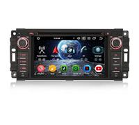 Erisin 8 Núcleos 4GB+64GB Android 14 GPS Navegación Estéreo de Automóvil para Jeep Compass Patriot Chrysler 300C Dodge Avenger Journey Soporte CarPlay Android Auto IPS DSP Bluetooth WiFi Dab+ Canbus