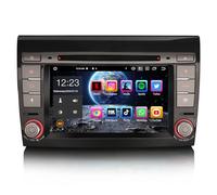 Erisin 8-núcleos Android 14 4GB+64GB Radio Coche Bluetooth para Fiat Bravo | 7 Pulgadas GPS Navegación DVD Estéreo de Automóvil Reproductor Pantalla Táctil Dab+ Wireless CarPlay Android Auto DSP OBD2