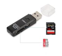 Erisin Adaptador de lector de tarjetas de memoria USB 2.0 externo todo en 1 para Micro SD MMC SDHC M2 TF 4 ranuras compatible con Windows/Mac