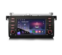Erisin Qualcomm 8 núcleos 8GB+128GB Android 14 Radio Coche Bluetooth GPS Navegador para BMW Serie 3 E46 318 320 MG ZT Rover 75 7 Pulgadas IPS Pantalla CarPlay Android Auto Dab+ WiFi 4G USB DSP Canbus