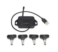 erisin TPMS Módulo de presión de neumáticos Adaptador de sensores internos Android 10 Pantalla y alarma de sonido Interfaz USB Play&Play