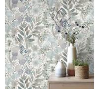 Erismann 1050624 Jardín Secreto Bosque Secreto Papel Tapiz Suave Azul Gris