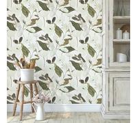 Erismann 1050826 Jardín Secreto Hada Flor De Cerezo Verde Papel Tapiz Floral