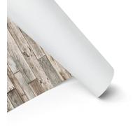 Erismann Papel pintado de madera gris y marrón