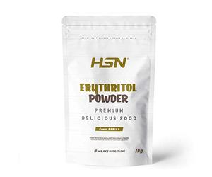 Eritritol de HSN | ¡La Mejor Alternativa al Azúcar! | Edulcorante Natural Bajo en Calorías | Endulzante para Recetas Fitness | Vegano, Sin Gluten, Sin Lactosa, En Polvo, 1 Kg