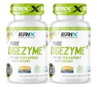 ERIX Nutrición DigeZyme Enzimas Digestivas Pack 2 x 90 Cápsulas | Complejo multienzimático con amilasa, lactasa, celulasa, proteasa y lipasa