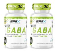 ERIX Nutrición GABA 750mg - Pack de 2 (200 Cápsulas) - Ácido Gamma-Aminobutírico para el Descanso y la Relajación - Suplemento de Alta Pureza