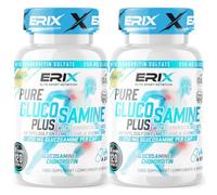 ERIX Nutrición Glucosamina Condroitina MSM Pack 2 x 120 Cápsulas | Fórmula 4 en 1 con 100 mg de bromelina por dosis diaria