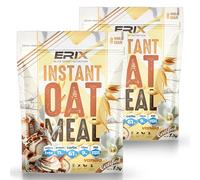 ERIX Nutrición Harina de Avena Integral Instantánea Premium, Alta en Fibra y Proteína, Sin Azúcares Añadidos, para Batidos, Tortitas y Repostería Fitness (2Kg, Vainilla)