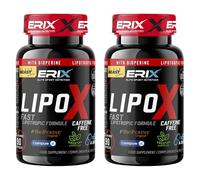 ERIX Nutrición Lipo X - Quemagrasas Sin Cafeína con L-Carnitina Carnipure, Garcinia Cambogia y Colina - Pack de 2 Botes (180 Cápsulas)