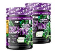 ERIX Nutrición Pack 2x 300g Creatina Creapure en Polvo, Suplemento Deportivo Micronizado para Aumento de Fuerza, Rendimiento y Masa Muscular (Green Gummies)