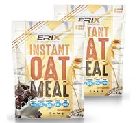 ERIX Nutrición Pack de 2x1Kg Harina de Avena Integral Instantánea Premium, Alta en Fibra y Proteína, Sin Azúcares Añadidos, para Batidos, Tortitas y Repostería Fitness (Brownie)