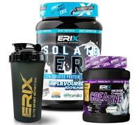 ERIX Nutrición Pack ISO Zero Promiko 900g + Creatina Creapure 500g + Shaker, Proteína Aislada de Suero Alta Pureza con Enzimas Digestivas DigeZyme, Recuperación, Volumen Muscular (Neutro)