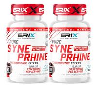 ERIX Nutrición Sinefrina Pura - Pack de 2 x 90 Cápsulas (180 Total) - Extracto de Naranjo Amargo 330mg - Quemagrasas Termogénico Potente y Control del Apetito - Suplemento Pre-Entreno