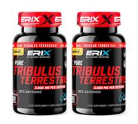 ERIX Nutrición Tribulus Terrestris [Pack de 2] - Máxima Concentración de Saponinas - Potenciador Natural de la Vitalidad, Fuerza y Libido - Soporte Masa Muscular - 180 Cápsulas Vegetales