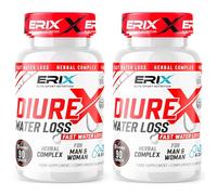 ERIX Nutrición Water Loss [Pack de 2] - Diurético Natural de Alta Potencia - Elimina Retención de Líquidos y Define - 13 Extractos Vegetales + L-Tirosina - 180 Cápsulas