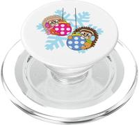 Erizo Bolas de árbol de Navidad Divertidas Lindas Xmas Navidad PopSockets PopGrip para MagSafe