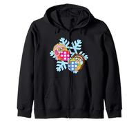 Erizo Bolas de árbol de Navidad Divertidas Lindas Xmas Navidad Sudadera con Capucha