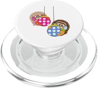 Erizo Bolas De Árbol De Navidad Divertido Lindo Navidad PopSockets PopGrip para MagSafe