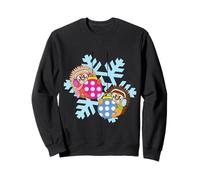 Erizo Bolas De Navidad Divertido Lindo Copo De Nieve Xmas Sudadera