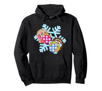 Erizo Bolas De Navidad Divertido Lindo Copo De Nieve Xmas Sudadera con Capucha