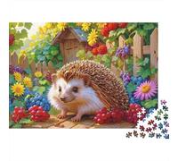 Erizo Bonito Puzzle de 1000 Piezas Papel para Adultos Jardín Rural Escena Natural Colorida Relajante Decorativo Regalo 38x26cm/1000pcs