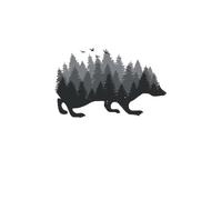 Erizo: bosque otoño árboles con motivos de erizo |Libreta DIN A5 6x9 pulgadas |cuaderno diario planificador |120 páginas |Libro de grasa punteada