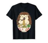 Erizo Comiendo un tazón de Ramen con Palillos Camiseta