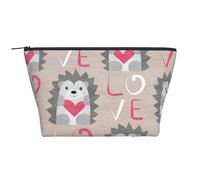 Erizo con Amor de corazón, Bolsa de artículos de tocador Bolsa de Maquillaje Bolsa de cosméticos Bolsa de artículos de tocador de Viaje portátil