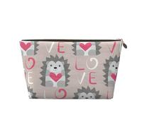 Erizo con Amor de corazón, Bolsa de Maquillaje Bolsa de cosméticos Bolsa de artículos de tocador de Viaje portátil Bolsa de artículos de tocador