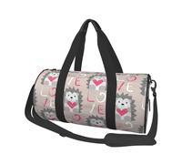 Erizo con Amor de corazón, Bolsa de Viaje de Gran Capacidad, Bolso Redondo, Bolsa de Viaje Deportiva, Bolsa de Mano, Bolsa de Fitness