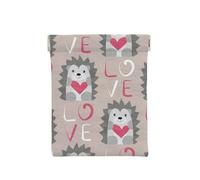 Erizo con Amor de corazón, Squeeze Top Wallet Bolsa de Almacenamiento para Mujer Monedero pequeño Bolsa de Cambio