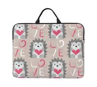 Erizo con corazón de Amor,Funda para portátil de 14 Pulgadas, Funda para portátil, maletín con asa