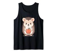 Erizo con Manzana ilustración Animal Camiseta sin Mangas