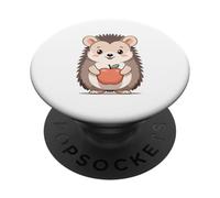 Erizo con Manzana ilustración Animal PopSockets PopGrip Adhesivo
