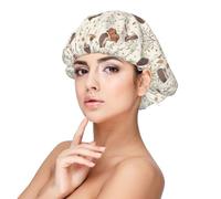 Erizo de pradera,Gorro de dormir de satén para adultos - Gorro de dormir elástico para mujer, cubrecabello nocturno