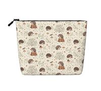 Erizo de Pradera,Neceser de Maquillaje de imitación Lino, Neceser de Viaje portátil