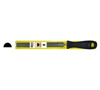 Erizo EFNMCE8 Escofina media caña entrefina de 8" con mango negro y funda de plástico
