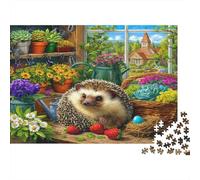Erizo en un cálido solárium 38x26cm/1000pcs Rompecabezas para Adultos - Juguete De Bricolaje
