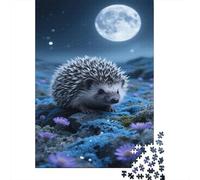 Erizo Europeo Puzzles De 1000 Piezas Rompecabezas para Adultos Puzle para Decoración del Hogar Musgo Lunar Rompecabezas DIY Imposible Juego De Rompecabezas Y Familiar Regalos A Partir De 14 Años 100