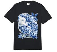 Erizo Floral Vintage con Flores Delft Art Chinoiserie Comfort Colors Adult Heavyweight T-Shirt