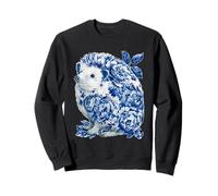 Erizo Floral Vintage con Flores Delft Art Chinoiserie Sudadera