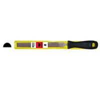 Erizo LFNMCF8 Lima de mecánico media caña fina de 8" con mango negro y funda de plástico