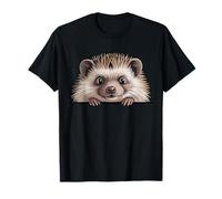 Erizo Lindo Peeking Spiky Animal Lover Camiseta