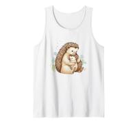 Erizo Mamá Bebé Madre Niño Mamá Amor Camiseta sin Mangas