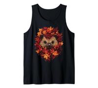 Erizo Otoño Hojas Otoño Naturaleza Amante Lindo Bosque Animal Camiseta sin Mangas